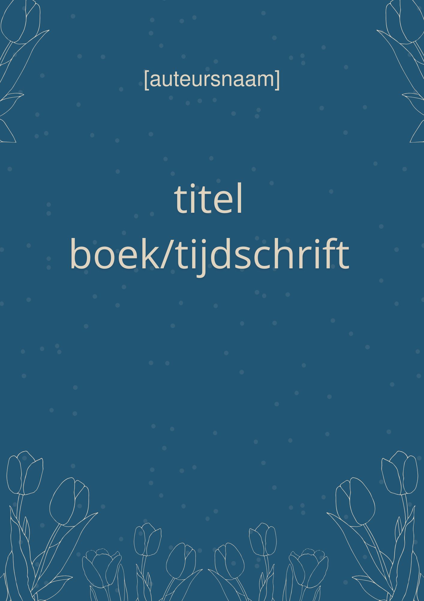 Boek tijdschrift zonder titel